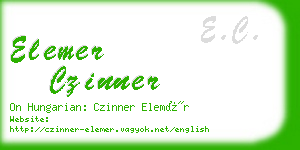 elemer czinner business card